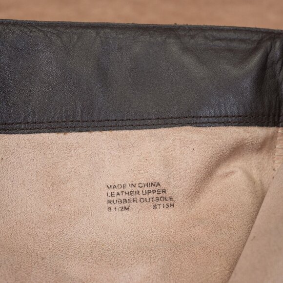 Michael Kors Women Bryce Black Brown Leather Riding Equestrian Knee Boots sz 8.5 - Picture 8 of 9